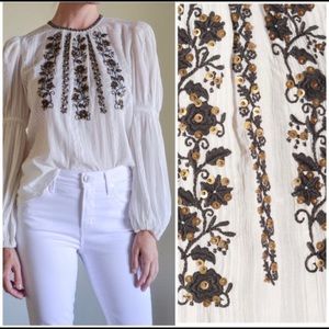 Ulla Johnson Vida embroidered top